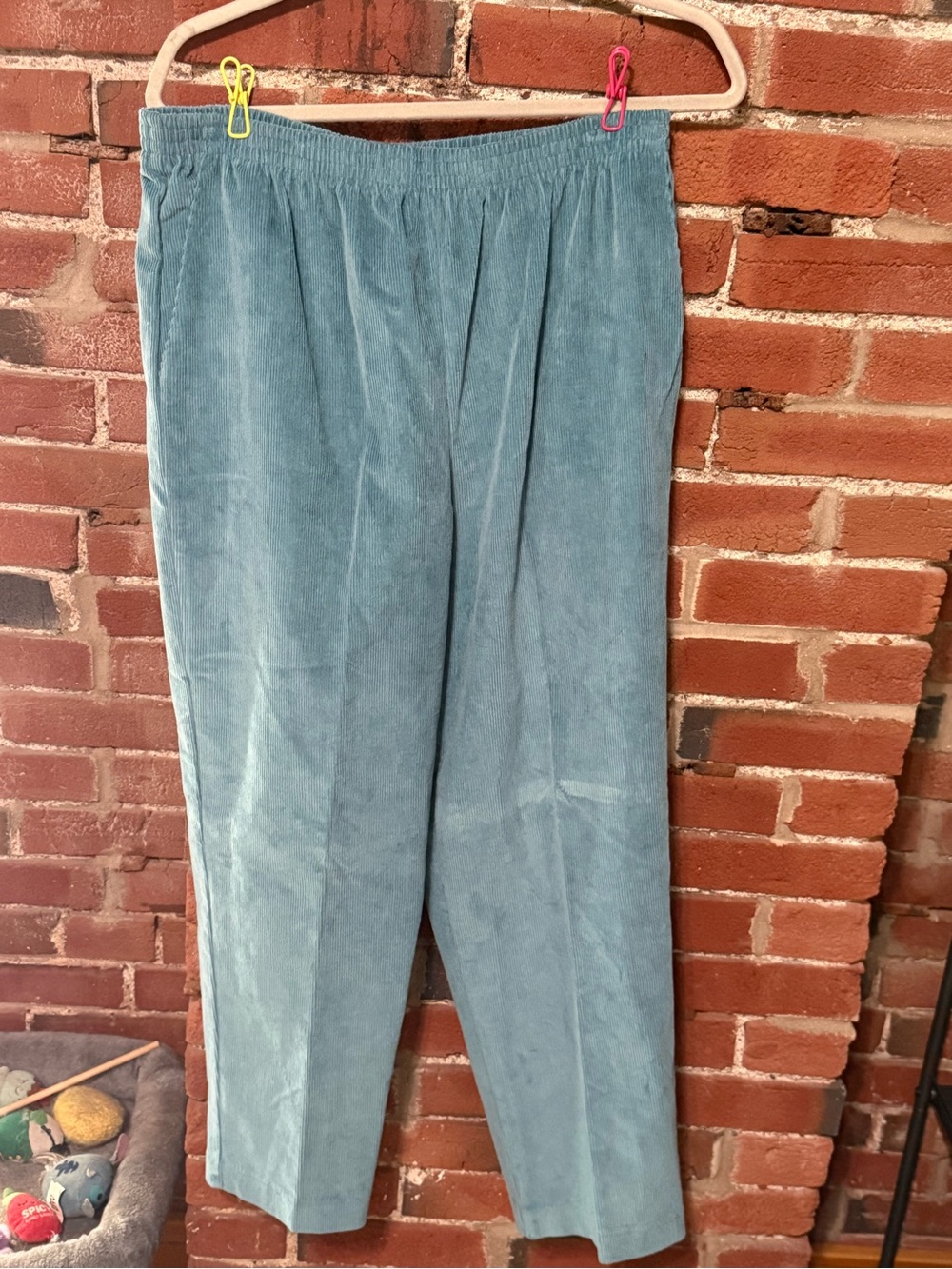 Relaxed Fit Women’s Corduroy Pants in Teal